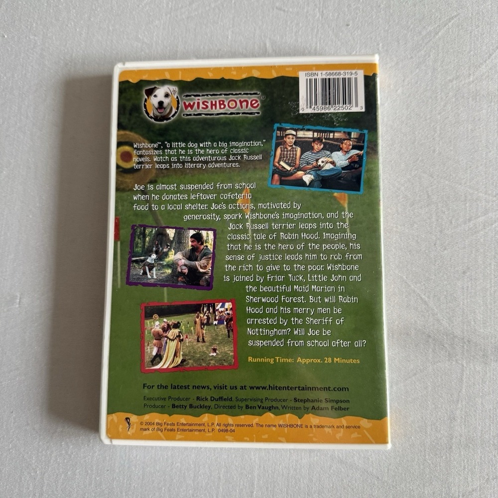 Wishbone Paw Prints of Thieves DVD Robin Hood PBS 2004 Tale of Robin Hood Y2k - Picture 2 of 4